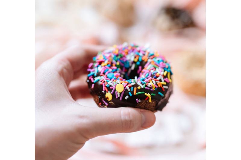 Baked Birthday Sprinkle Donuts